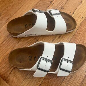 Arizona Birkenstocks White